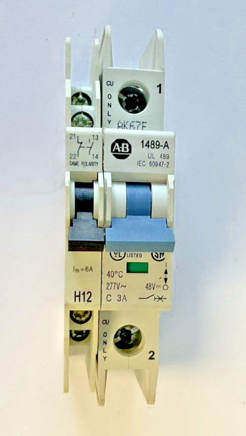 ALLEN BRADLEY 1489-A1C030 CIRCUIT BREAKER SER.A W/ 1489-ABH12 SER.A