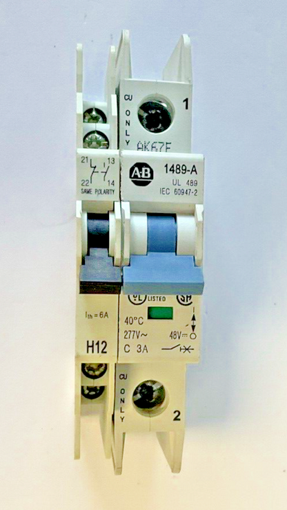 ALLEN BRADLEY 1489-A1C030 CIRCUIT BREAKER SER.A W/ 1489-ABH12 SER.A
