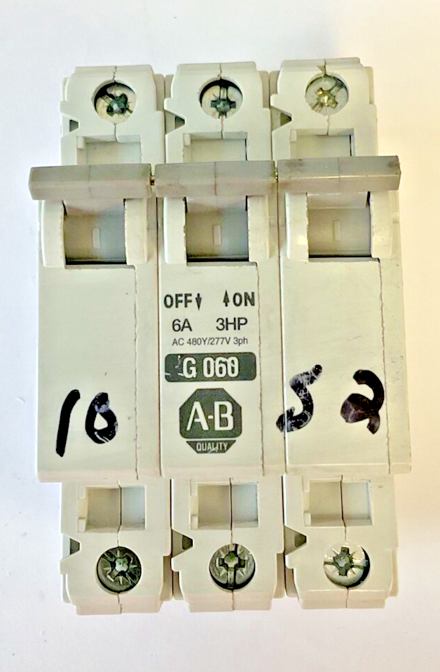 ALLEN BRADLEY 1492-CB3G060 CIRCUIT BREAKER 6A 3HP SER.C ***LOTOF3***