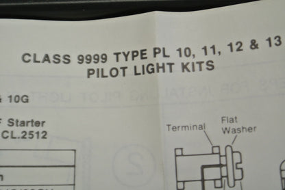 SQUARE D 9999 PL-10G PILOT LIGHT KIT / GREEN / for TYPE F MANUAL STARTER / NEW
