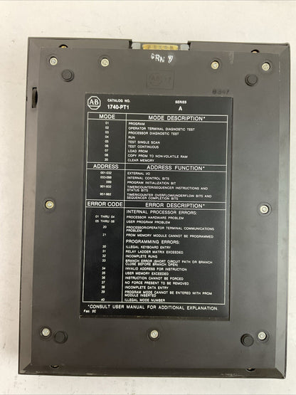ALLEN BRADLEY 1740-PT1 SER A FRN 7 OPERATOR TERMINAL