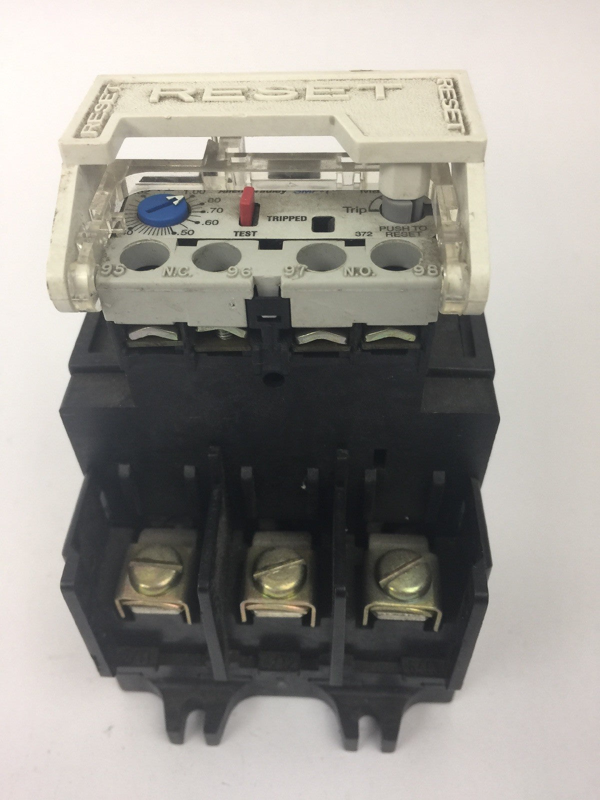 ALLEN BRADELY 592-A2CA OVERLOAD RELAY SER A CURRENT RANGE .32-1.0A TRIP CLASS 20