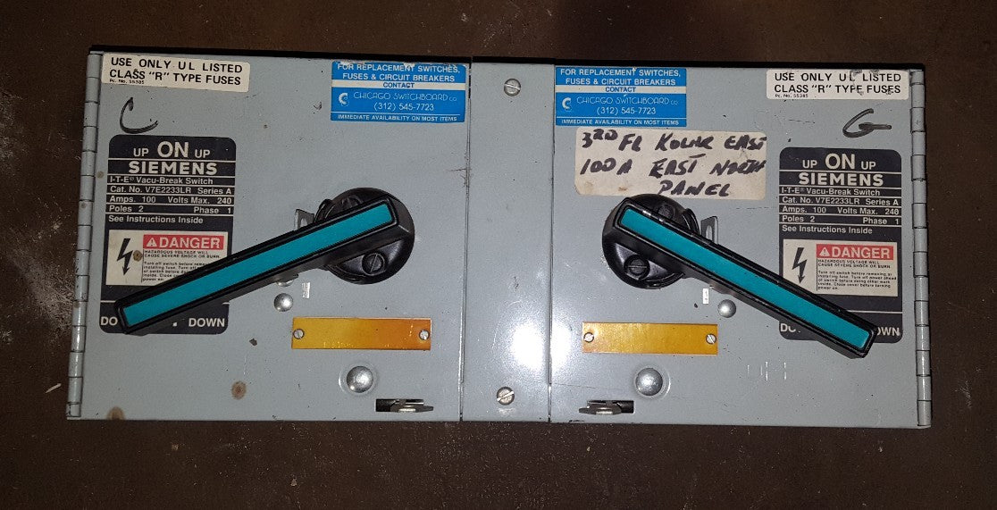 V7E2233LR ITE Circuit Breaker Company Vacuum Break Switch 100A 2P 250V