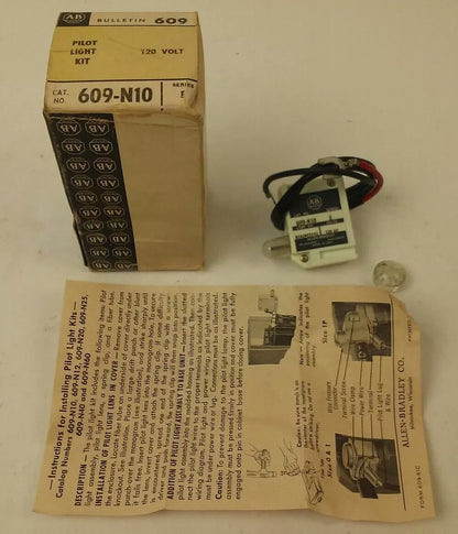 ALLEN BRADLEY 609-N10 SERIES E, PILOT LIGHT KIT, 120V, B2A(NE51H) LAMP