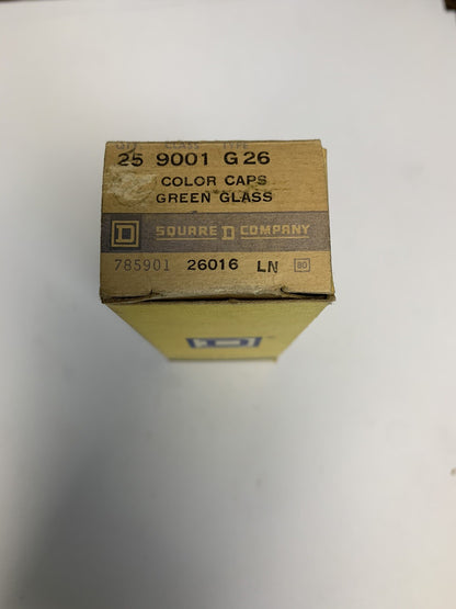 Square D 9001 G26 Color Caps Green Class "Lot of 25"