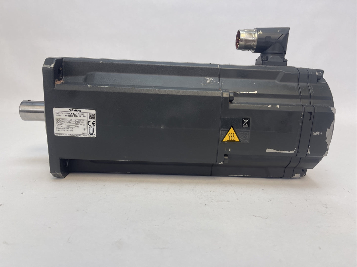 SIEMENS 1P 1FK2106-6AF1 1-1MA0 SIMOTICS SERVO MOTOR