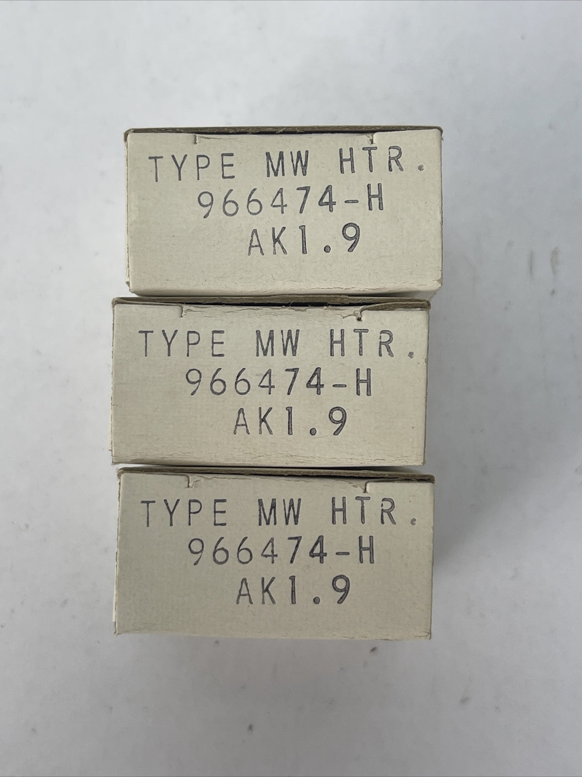 WESTINGHOUSE AK1.9 TYPE MW OVERLOAD RELAY HEATERS (LOT OF 3)