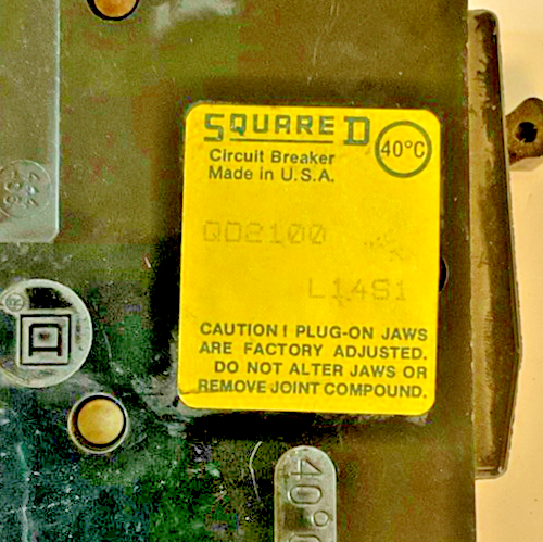 SQUARE D QO2100 CIRCUIT BREAKER 100A 120/240VAC 50/60HZ***LOTOF2***