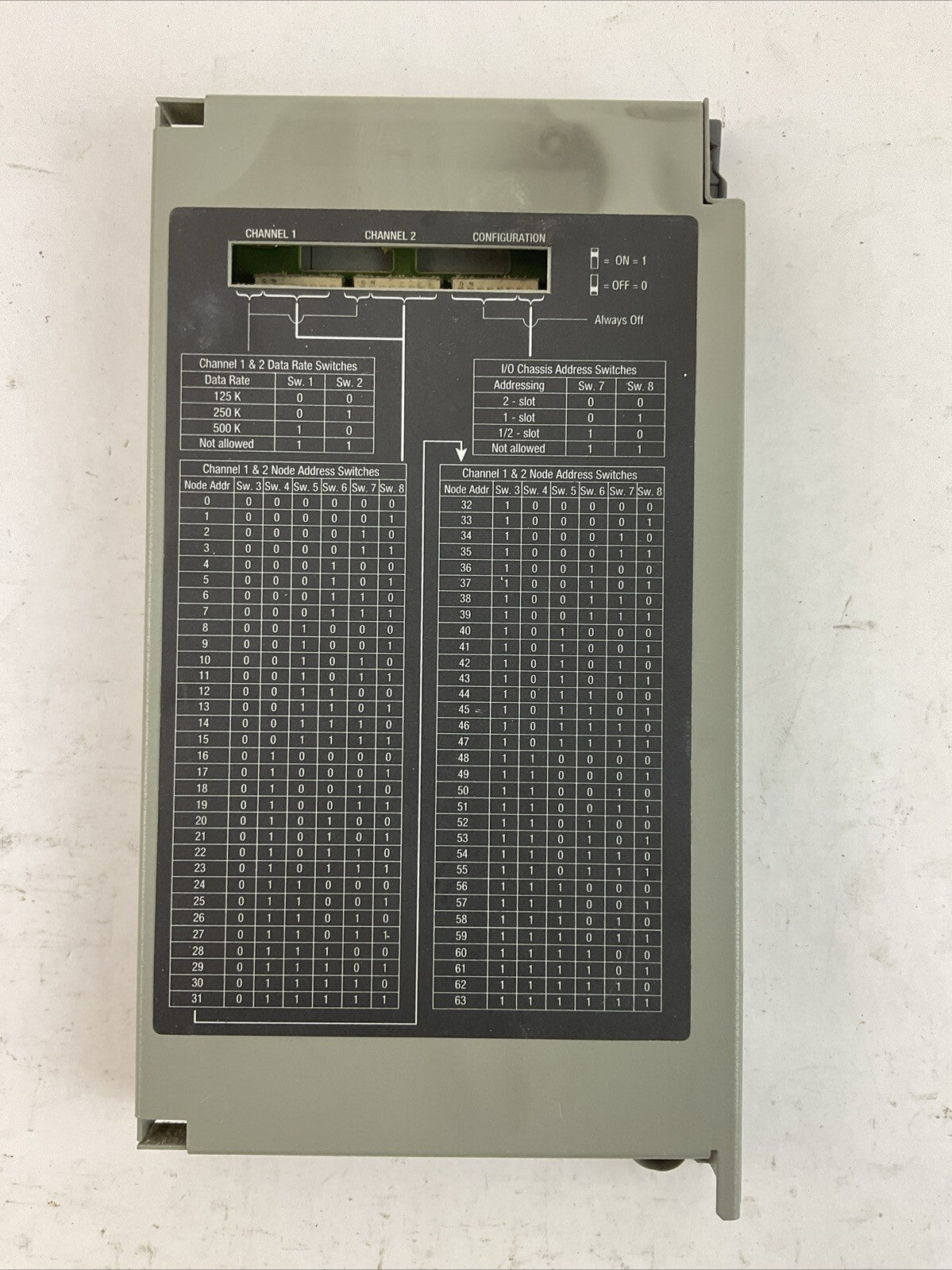 ALLEN BRADLEY 1771-SDN SER B REV H01 DEVICENET SCANNER MODULE FIRMWARE REV K