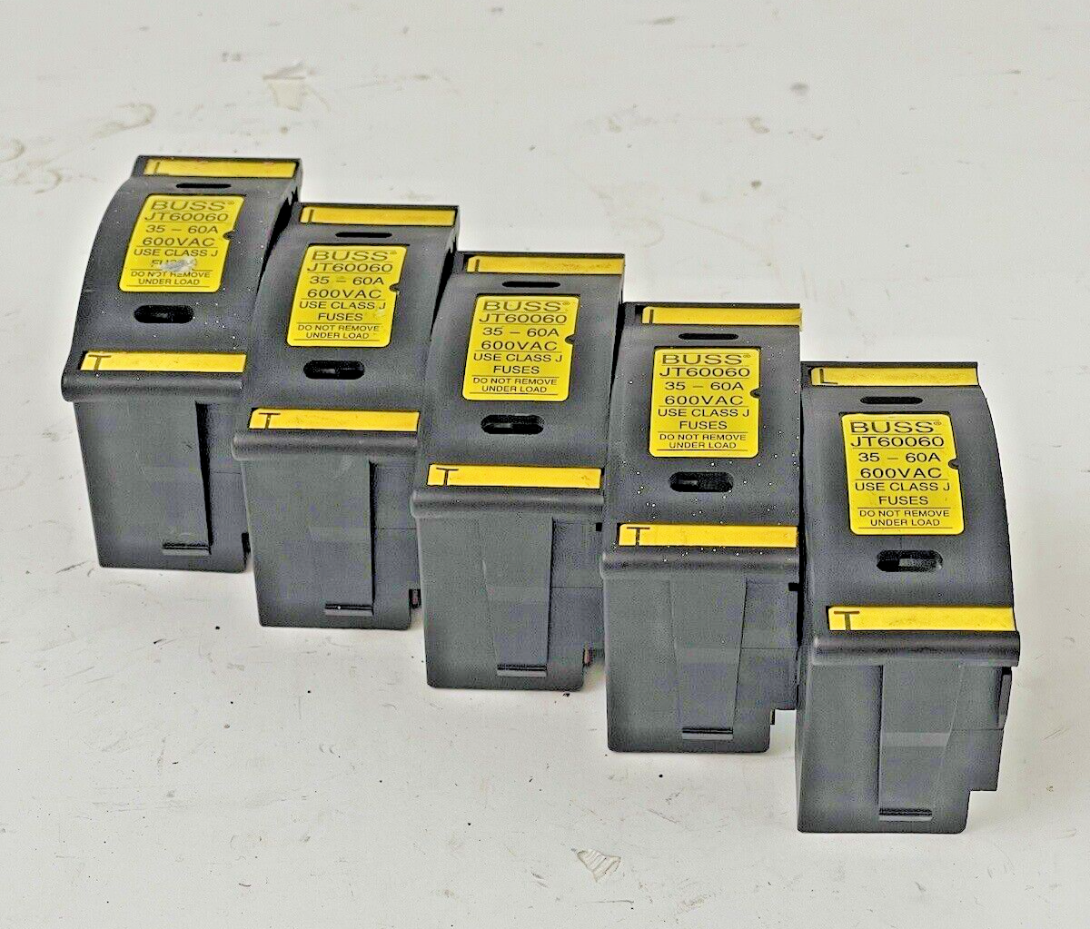 BUSSMANN **LOT OF 5** JT60060  FUSEHOLDER  60A, 600VAC