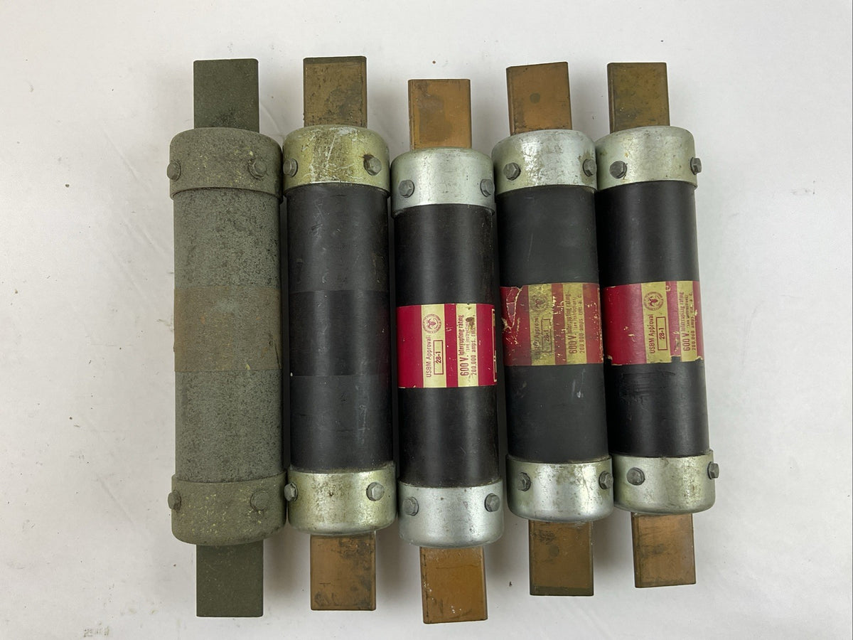 FUSETRON FRS150 TIME DELAY DUAL ELEMENT 600VAC 150A CLASS K5 FUSE (LOT OF 5)