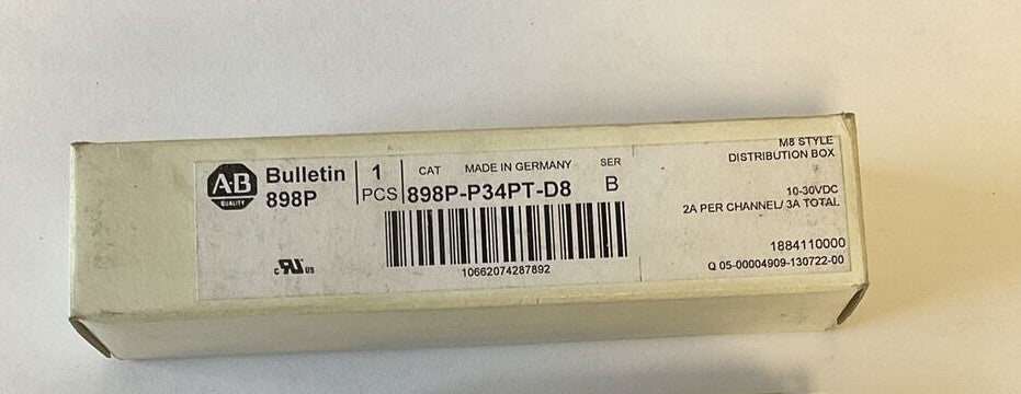 ALLEN BRADLEY 898P-P34PT-D8 DISTRIBUTION BOX SER.B 3A
