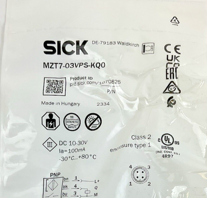 SICK MZT7-03VP2-KQ0 MAGNETIC CYLINDER SENSOR MTZ703VP2KQ0