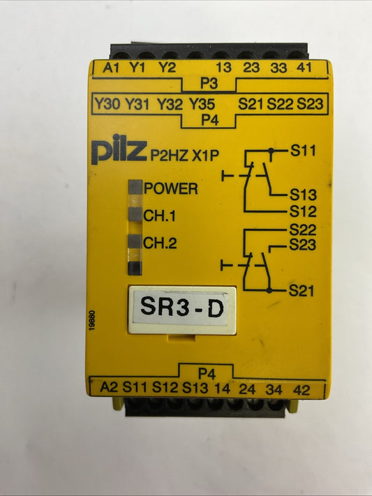 PILZ P2HZ X1P 24VDC 3N/O 1N/C 2SO SAFETY RELAY