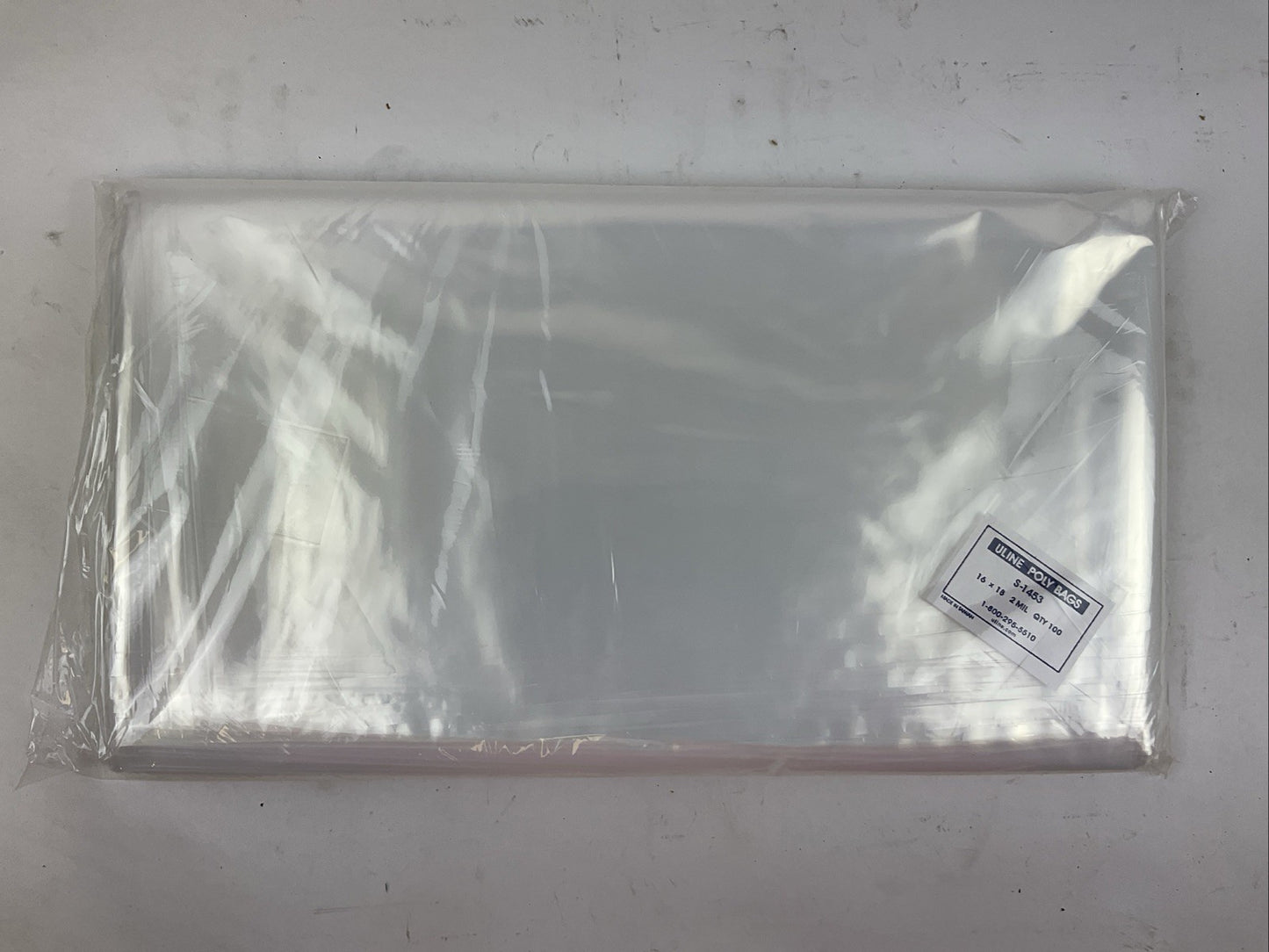 S-1453 POLY BAGS 16 X 18 2 MIL (QTY:100)