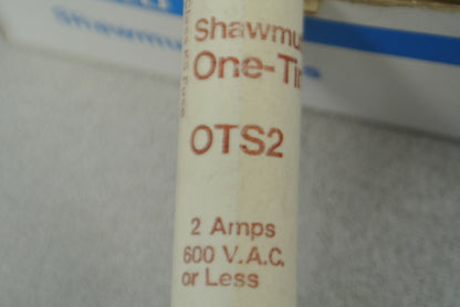 LOT of 10 / GOULD-SHAWMUT OTS2 ONE-TIME CLASS K5 FUSE / 2A / 600V / OTS-2