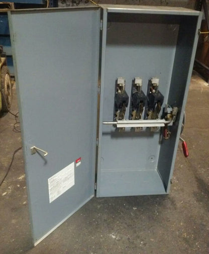 WESTINGHOUSE HUN365 NON-FUSIBLE SAFETY SWITCH, 400A, 600V, 3PH, 350HP, TYPE 1