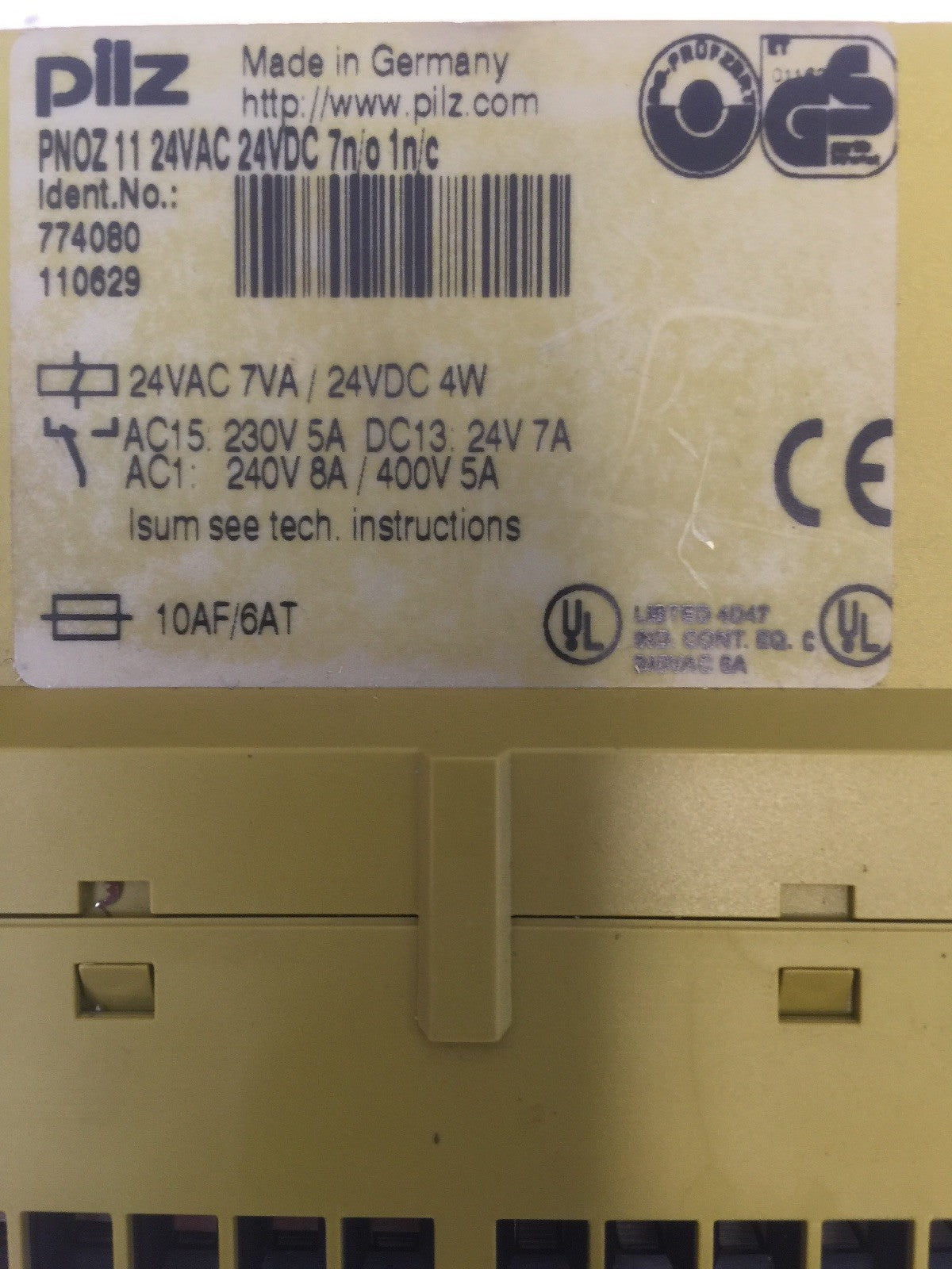 PILZ PNOZ 11 24VAC 24VDC 7n/o 1n/c