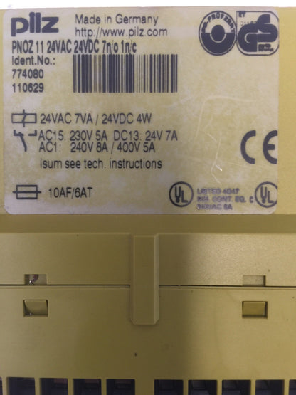 PILZ PNOZ 11 24VAC 24VDC 7n/o 1n/c