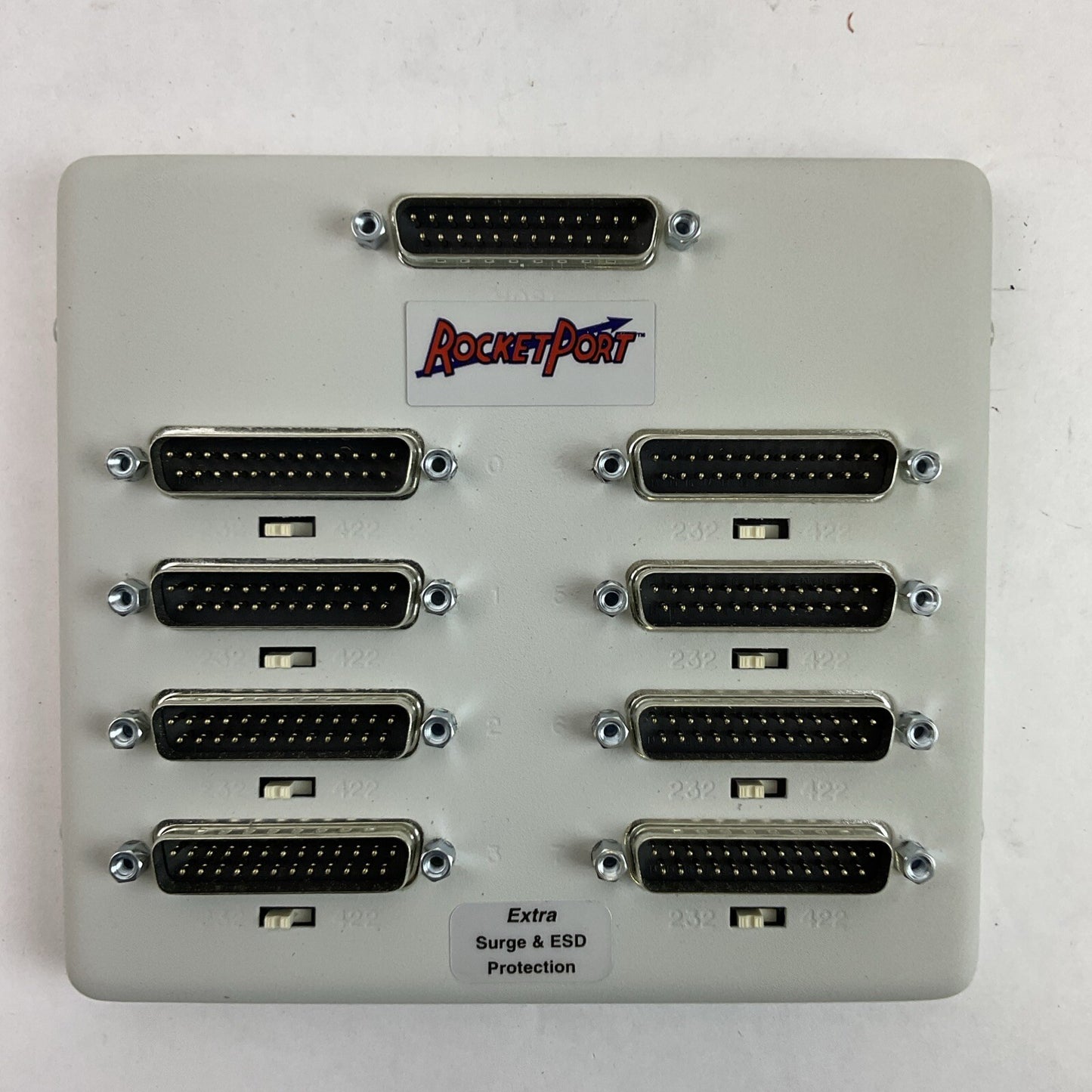 COMTROL 99385-8 ROCKET PORT SURGE INTERFACE RS232/422 DB25M 8PORT
