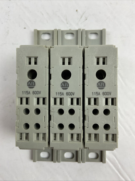 ALLEN BRADLEY 1492-PDME1141 POWER BLOCK 115A 600V (LOT OF 3)
