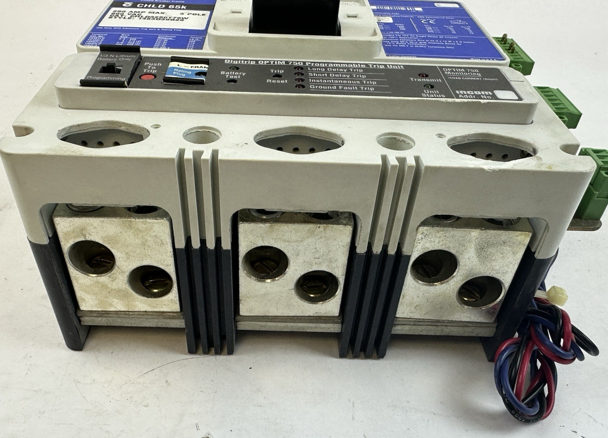 CUTLER HAMMER CHLD3250T76W 250A 600V 3P CIRCUIT BREAKER W/DIGITRIP 750 TRIP UNIT