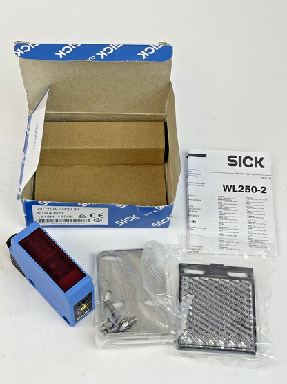 SICK - WL250-2P2431 - PHOTOELECTRIC RETRO-REFLECTIVE SENSOR DUAL LENS- 6 044 699