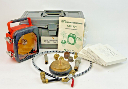 FUJI TECOM - FJN-301 - PORTABLE FUJI WATER PRESSURE RECORDER W/ TUBES & PAPER