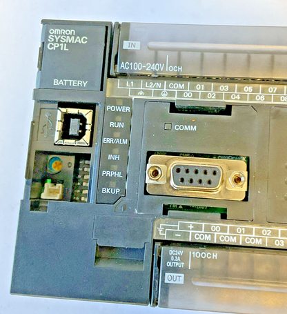 OMRON CP1L-M60DR-A PROGRAMMABLE CONTROLLER VER.1.0 240VAC 50/60HZ 50VA 24VDC