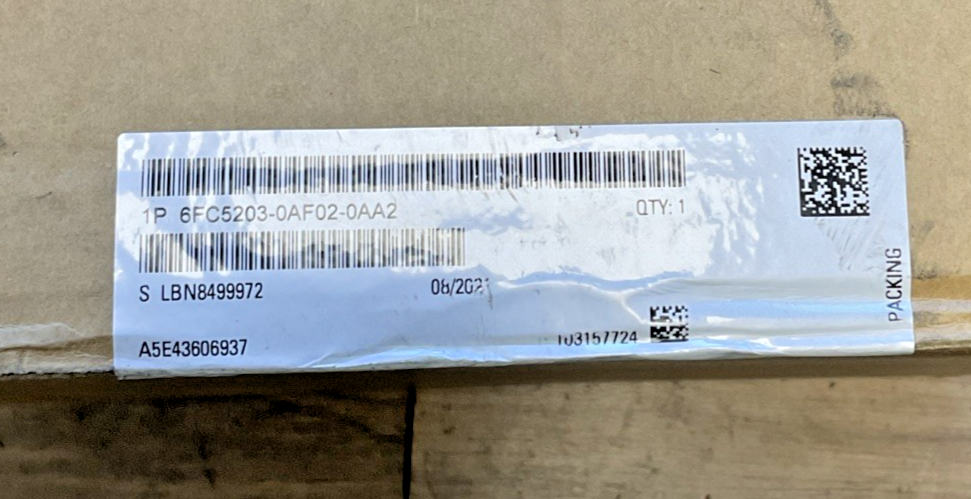 SIEMENS 6FC5203-0AF03-0AA2 CONTROL PANELFRONT