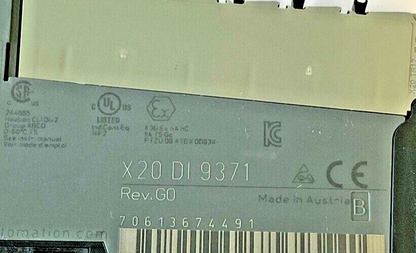 B&R AUTOMATION PLC MODULE X20DI9371 REV.G0 X20BM11 REV.G0