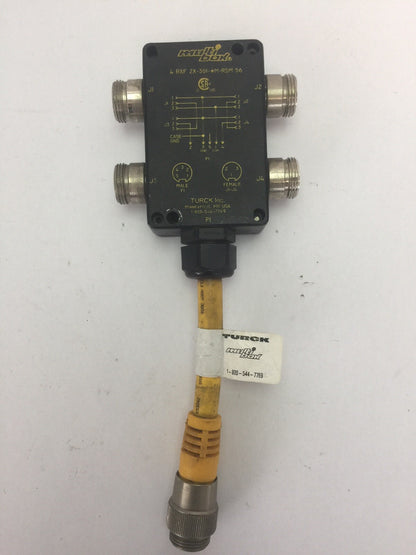 TURCK MULTI BOX 4 RXF 2X-301-*M-RSM 56 4 PORT JUNCTION