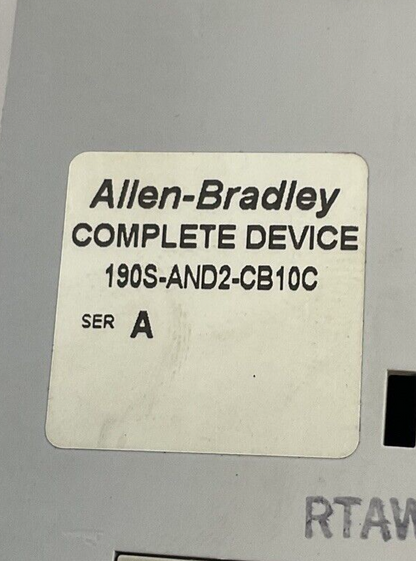 ALLEN BRADLEY 190S-AND2-CB10C COMBONATION STARTER SER.A