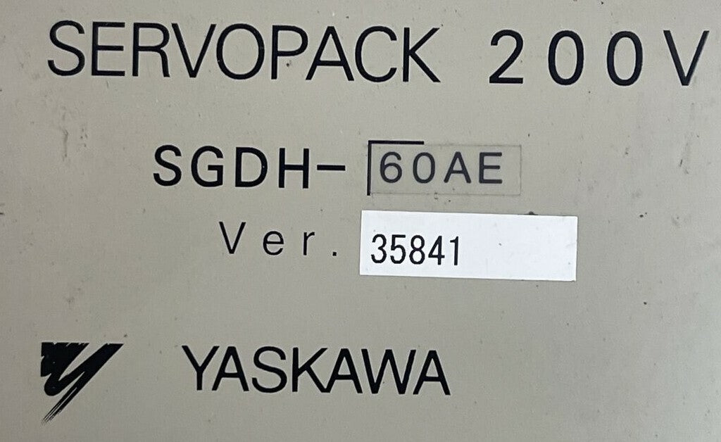 YASKAWA SGDH-60AE SERVOPACK 200V VER. 35841