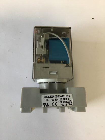 ALLEN BRADLEY 700-HAX2Z24  RELAY 24VDC 250VAC 6A W/ 700-HN125 BASE ***LOTOF4***