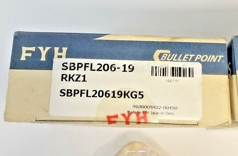 FYH SBPFL206-19 2BOLT FLANGE BEARING SBPFL20619KG5 ***LOTOF2***
