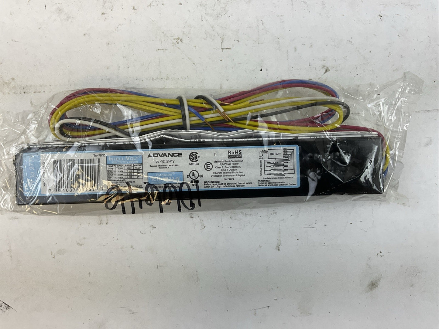 ADVANCE ICN-4P32-N INSTANT START ELECTRONIC BALLAST 120V TO 277V (LOT OF 2)