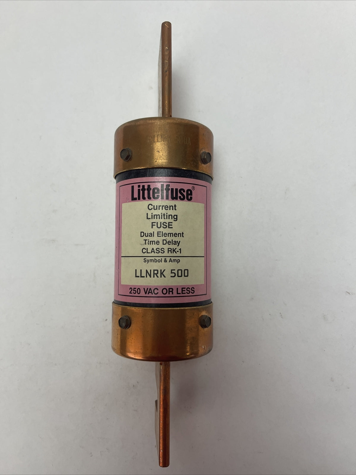LITTELFUSE LLNRK 500 CURRENT LIMITING FUSE DUAL ELEMENT TIME DELAY 500AMP 250VAC