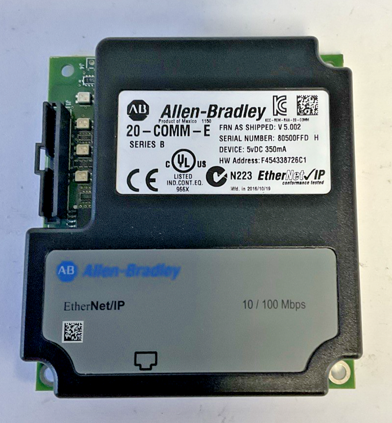 ALLEN BRADLEY 20-COMM-E INTERFACE ADAPTER VER.5.002 5VDC 350MA SER.B