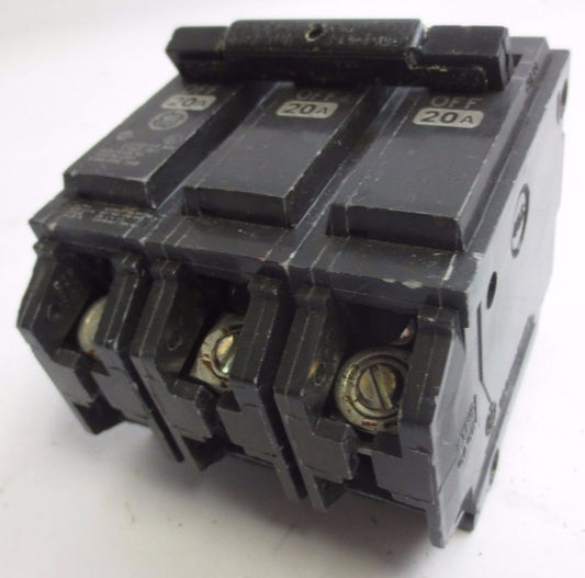 GE THQB32020 CIRCUIT BREAKER COMMON-TRIP BOLT-ON 20A, 240V, 3-POLE