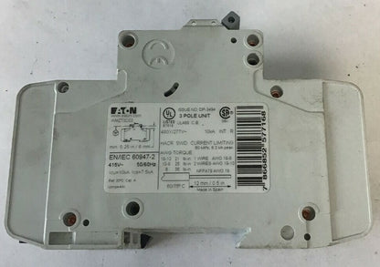 EATON WMZT3D03 CIRCUIT BREAKER 3A 480Y/277VAC 10KA 3 POLE 50/60HZ
