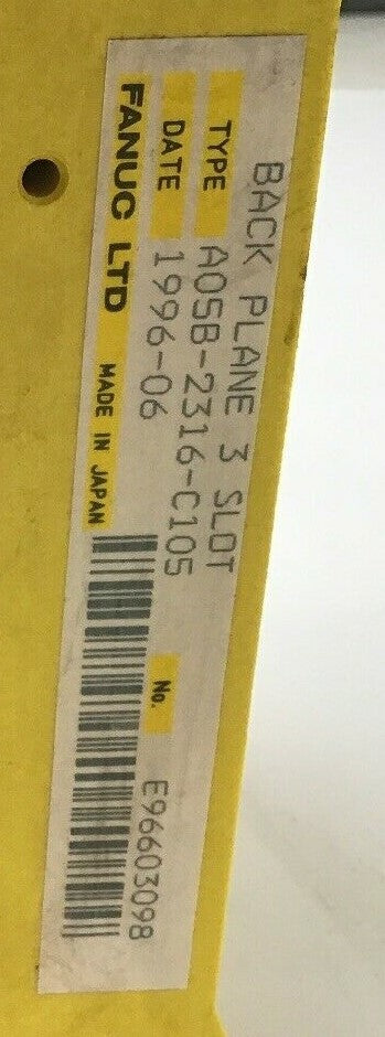 FANUC A05B-2316-C105 3 Slot Back Plane