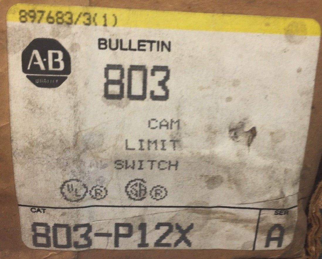 ALLEN BRADLEY 803-P12X CAM LIMIT SWITCH SERIES A