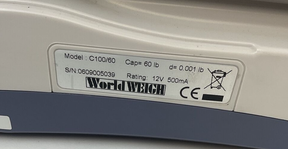 WORLD WEIGHT C100/60 12V 500MA 60LBS