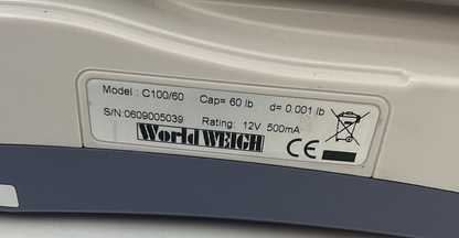 WORLD WEIGHT C100/60 12V 500MA 60LBS