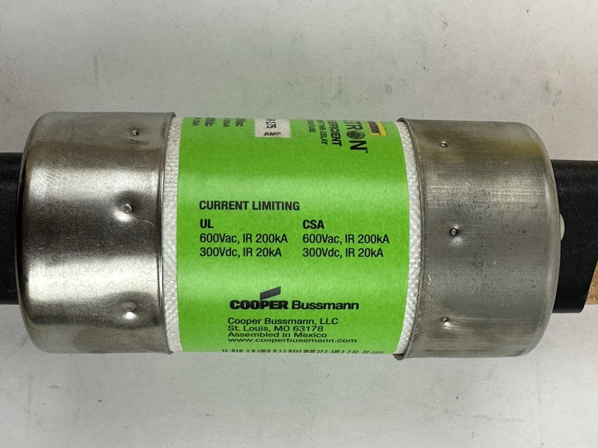 COOPER BUSSMANN FUSETRON FRS-R-175 TIME DELAY DUAL-ELEMENT FUSE 175A 600V