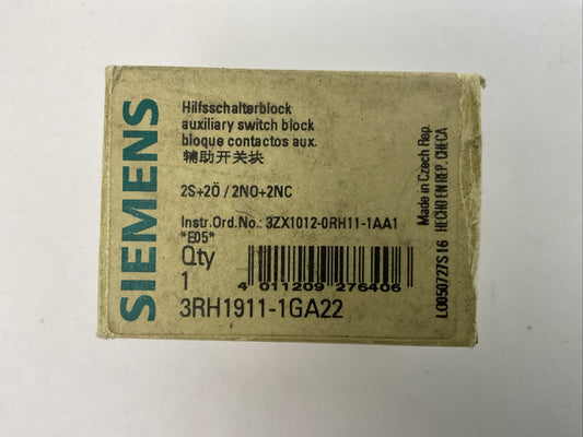 SIEMENS 3RH1911-1GA22 AUXILIARY SWITCH BLOCK