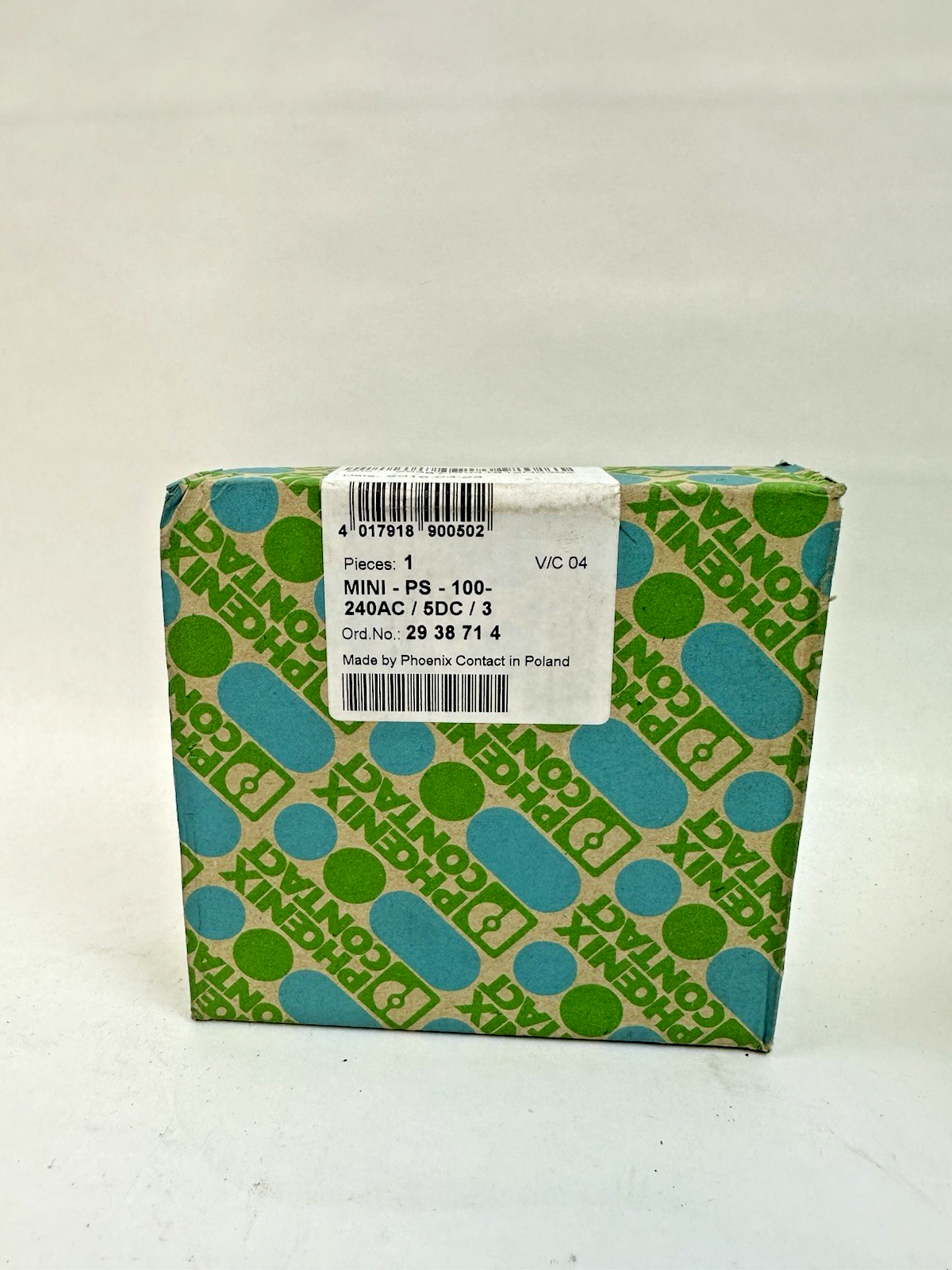 PHOENIX CONTACT MINI-PS-100-240AC/5DC/3 2938714 DIN RAIL POWER SUPPLY