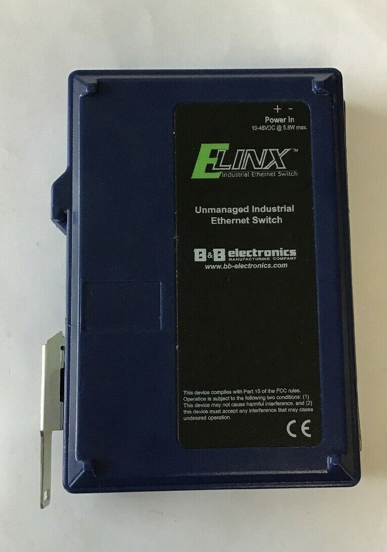 ELINX B&B ELECTRONICS EIR205 UNMANAGED IDUSTRIAL ETHERNET SWITCH 10-48VDC@5.8W