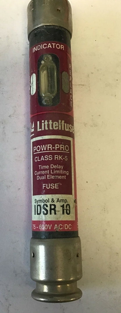 LITTELFUSE IDSR 10 FUSE POWR-PRO RK5 10A 600VAC TIME DELAY  ***LOTOF2***